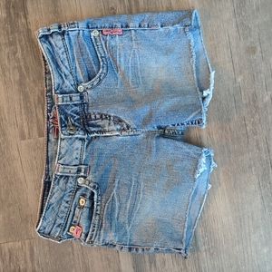 Cut off Silver jean shorts
